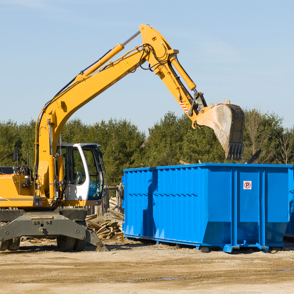 are there any restrictions on where a residential dumpster can be placed in Marion NY